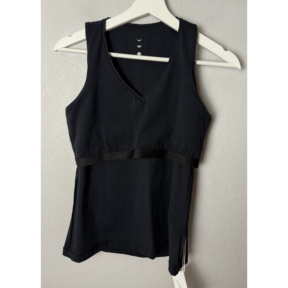 NWT Elastique Athletics Black Adorn Tank Top Shirt MicroPerle technology Small - Picture 4 of 5